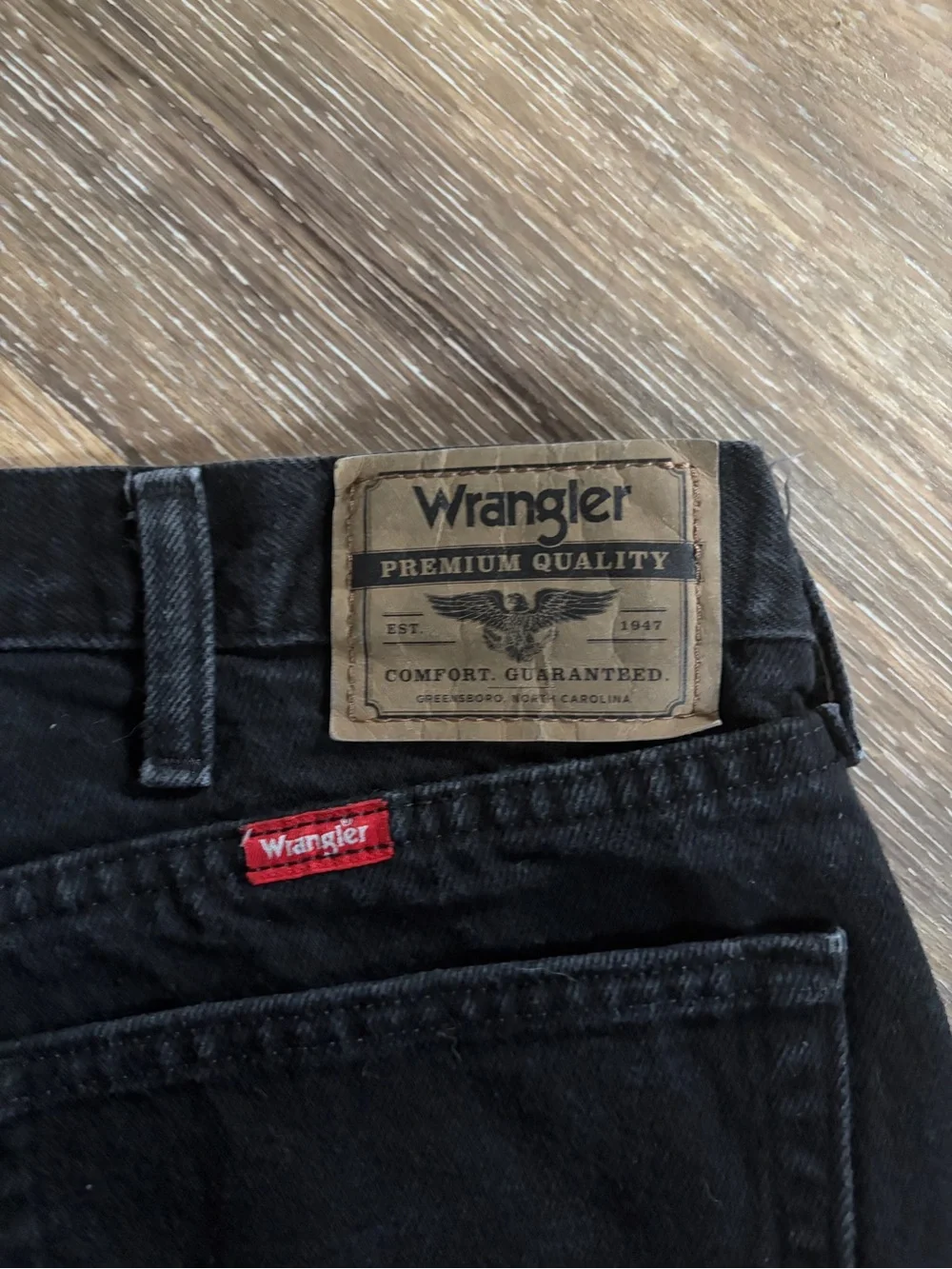Vintage Wrangler Men's Black Jeans